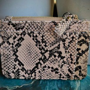 Vegan Snakeskin Leather Card Wallet